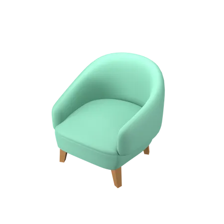 Elegant Arm Chair  3D Icon
