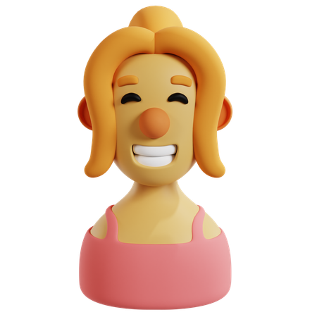 Elegant Female Avatar  3D Icon