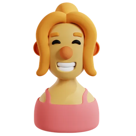 Elegant Female Avatar  3D Icon