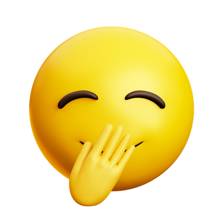 Elegant Laughing Face  3D Icon