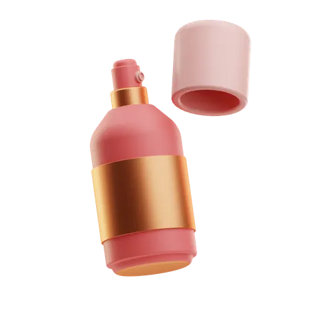 Elegant Perfume Bottle With Cap  3D Icon