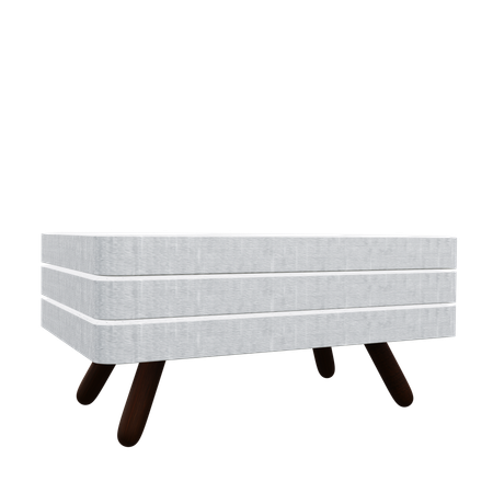 Elegant Velvet Bench  3D Icon