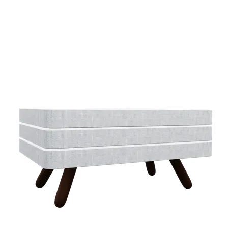 Elegant Velvet Bench  3D Icon