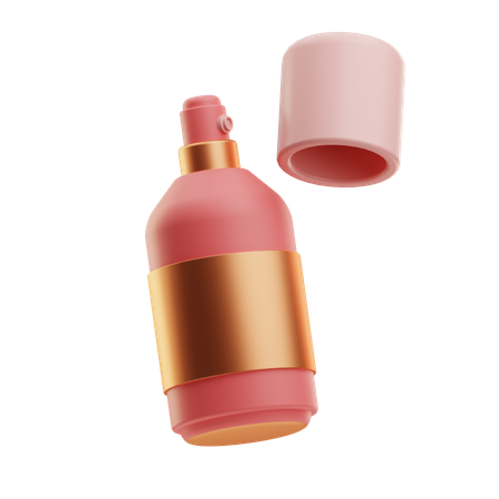 Elegante frasco de perfume con tapón  3D Icon