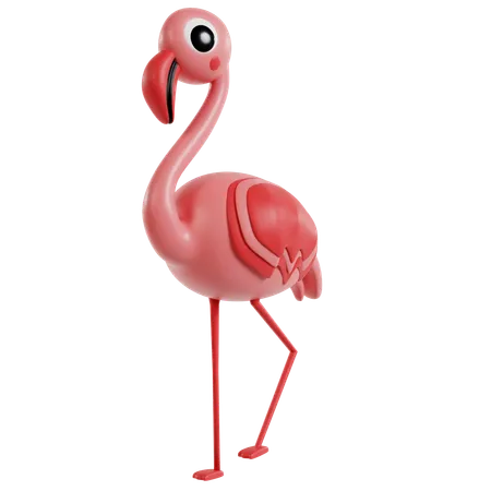 Flamingo rosa elegante  3D Icon