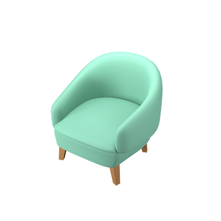 Eleganter Sessel  3D Icon