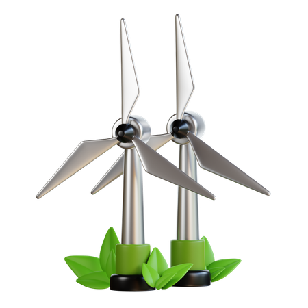 Elektrische Windmühle  3D Icon