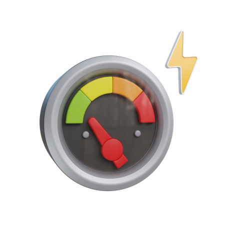 Elektrischer Druckmesser  3D Icon