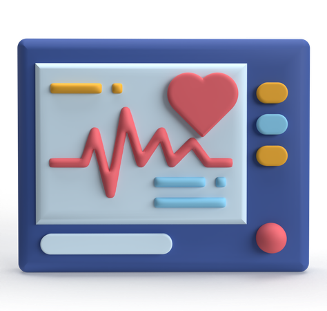 Elektrokardiogramm  3D Icon