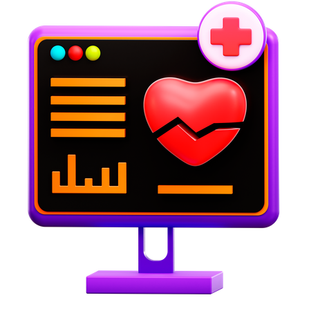 Elektrokardiogramm  3D Icon