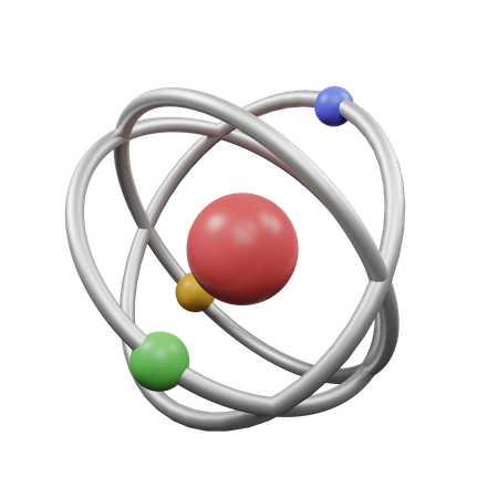 Elektronen und Neutronen  3D Icon