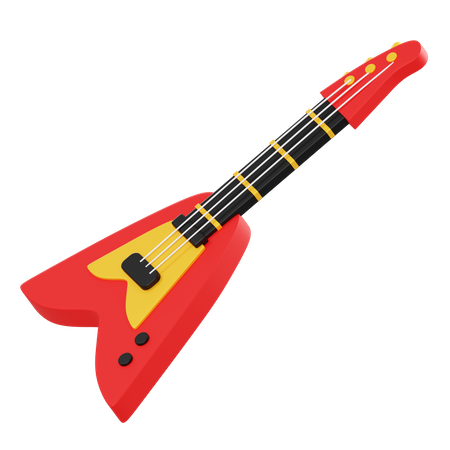 Elektronische gitarre  3D Illustration