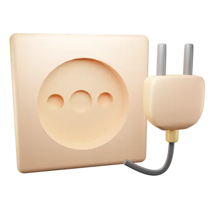 Elektrischer Stecker  3D Icon