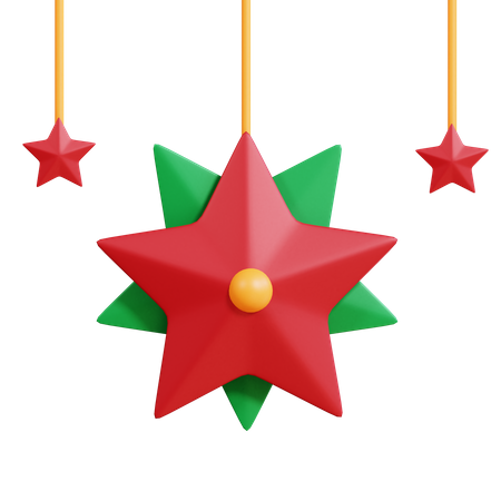 Élément étoile de Noël  3D Icon