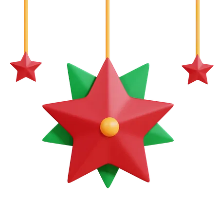 Élément étoile de Noël  3D Icon