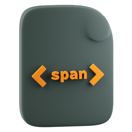 Élément HTML Span  3D Icon