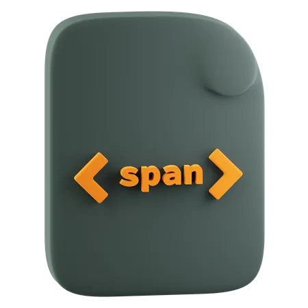 Élément HTML Span  3D Icon