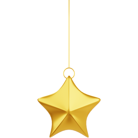 Elemento de decoração estrela dourada  3D Icon