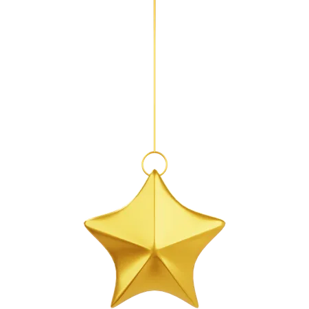 Elemento de decoração estrela dourada  3D Icon