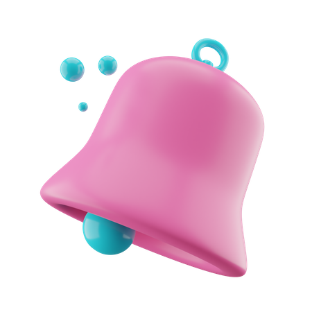 Elemento de decoração de sino rosa  3D Icon