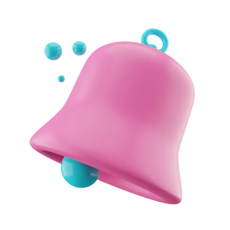 Elemento de decoração de sino rosa  3D Icon