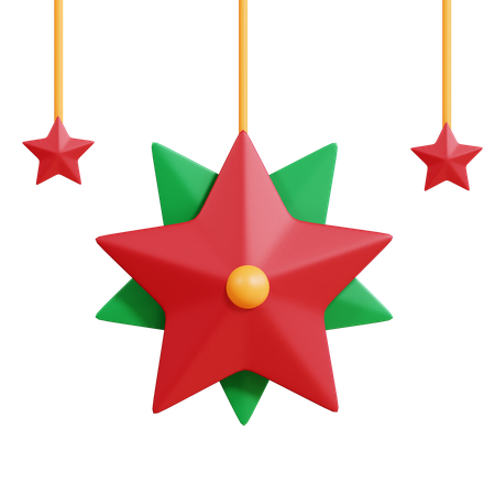Elemento estrella de navidad  3D Icon