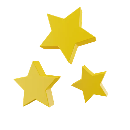 Elemento de fiesta de estrellas  3D Icon