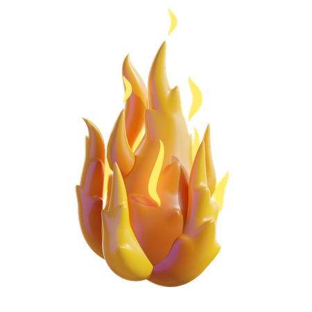 Elemento de fuego  3D Icon