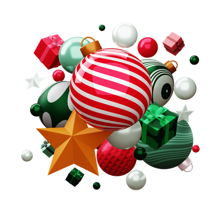 Elementos navideños  3D Icon