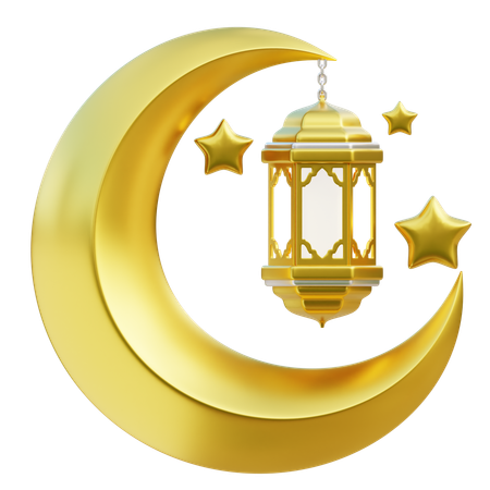 Elementos do Ramadã Islâmico  3D Icon