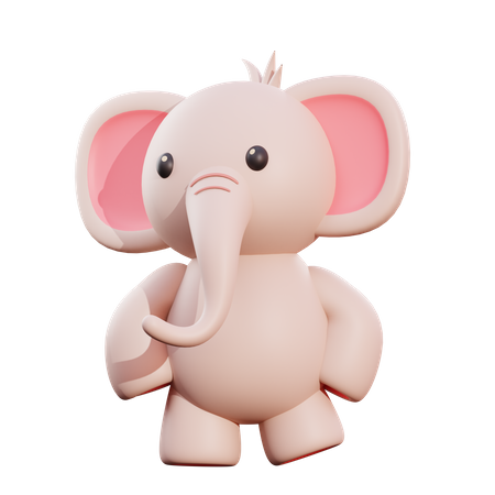 Elephant  3D Illustration