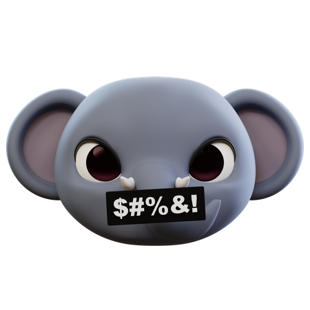 Elephant Curse Emoji  3D Icon