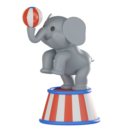 Divertissement d'éléphant  3D Icon