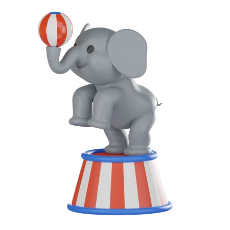 Divertissement d'éléphant  3D Icon