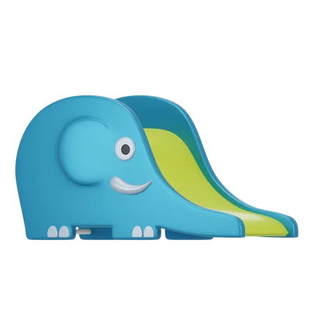 Toboggan éléphant  3D Icon