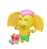 Elephant With Diwali Gifts
