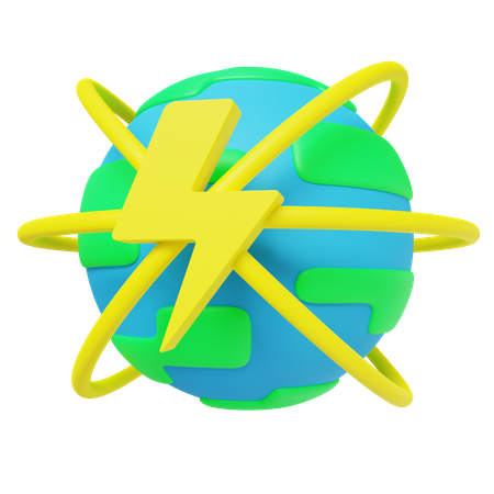 Eletricidade mundial  3D Icon