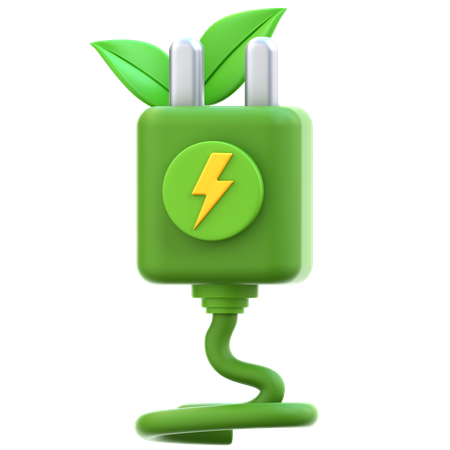 Eletricidade verde  3D Icon