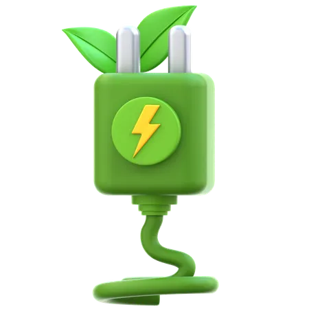 Eletricidade verde  3D Icon
