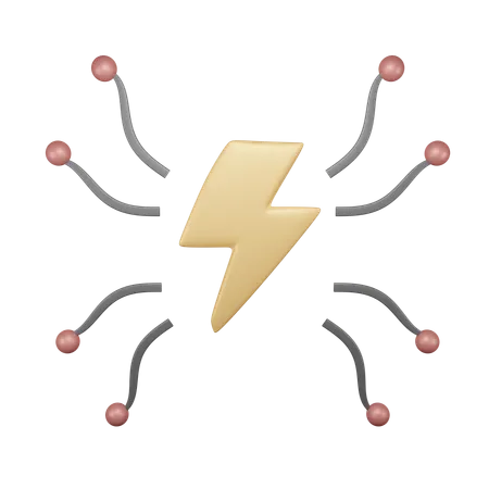 Rede Eletrica 3D Icon