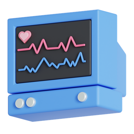 Eletrocardiograma  3D Icon