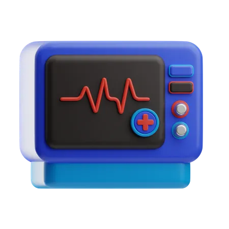 Eletrocardiograma  3D Icon