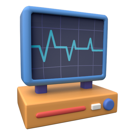 Eletrocardiograma  3D Illustration