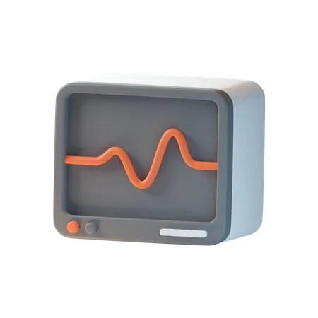 Eletrocardiograma  3D Icon