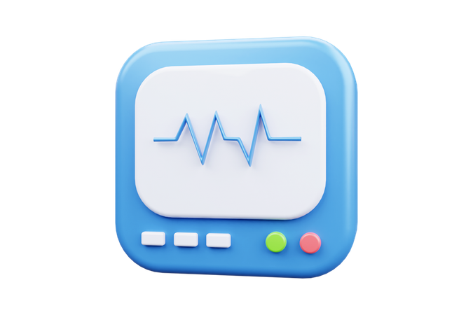 Eletrocardiograma  3D Icon