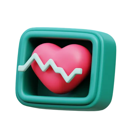 Eletrocardiograma  3D Icon