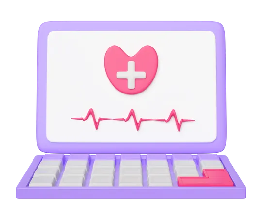 Eletrocardiograma  3D Icon