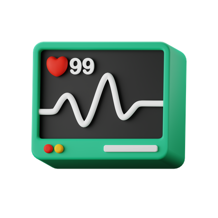 Eletrocardiograma  3D Icon