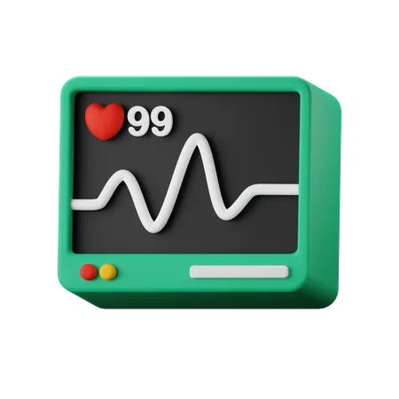 Eletrocardiograma  3D Icon