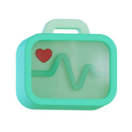 Eletrocardiograma  3D Icon